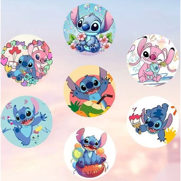 500pcs/roll Disney Movie Stitch Cartoon Sticker Waterproof DIY Graffiti Phone Laptop Luggage Guitar Notebook Stick(3232L - Image 2