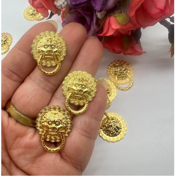 Gold and silver vault door springs, lion head handles, small pull rings, door and window 金银财库门弹簧狮子头拉手小拉环门窗配件 (4029L) - Image 5