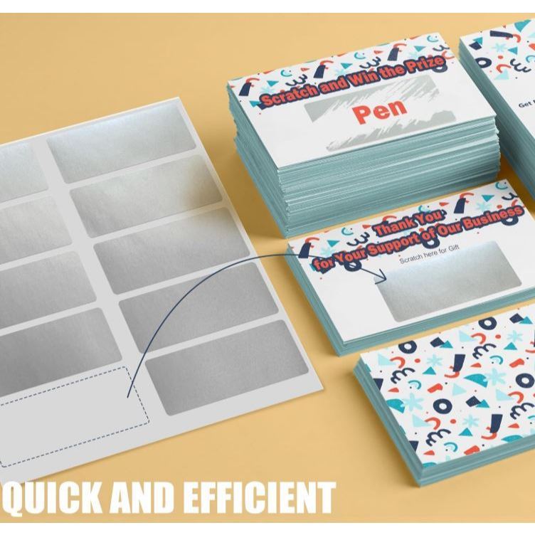 Rectangle Scratch Off Stickers–DIY Stickers for Gender Reveal DIY Lottery| Reward Programs | Scratch Tickets(3184L)