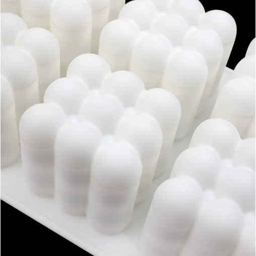 1/6Cavity 3D Bubble Cube Silicone Mold for Candles Soap Making, Bubble Cake Mold for Baking Dessert Mousse Cake(3206L) - Image 7