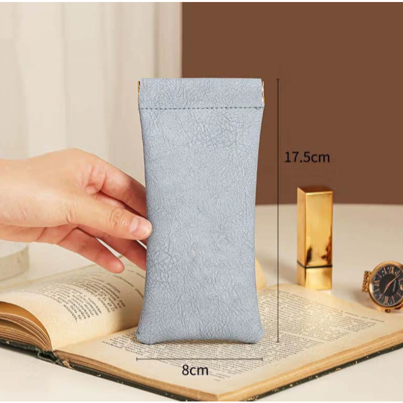 Glasses Bag Sunglasses men's and women's Storage Set Elastic Plate Mouth Automatic Closing Glasses Storage Bag (4047L) - Image 11