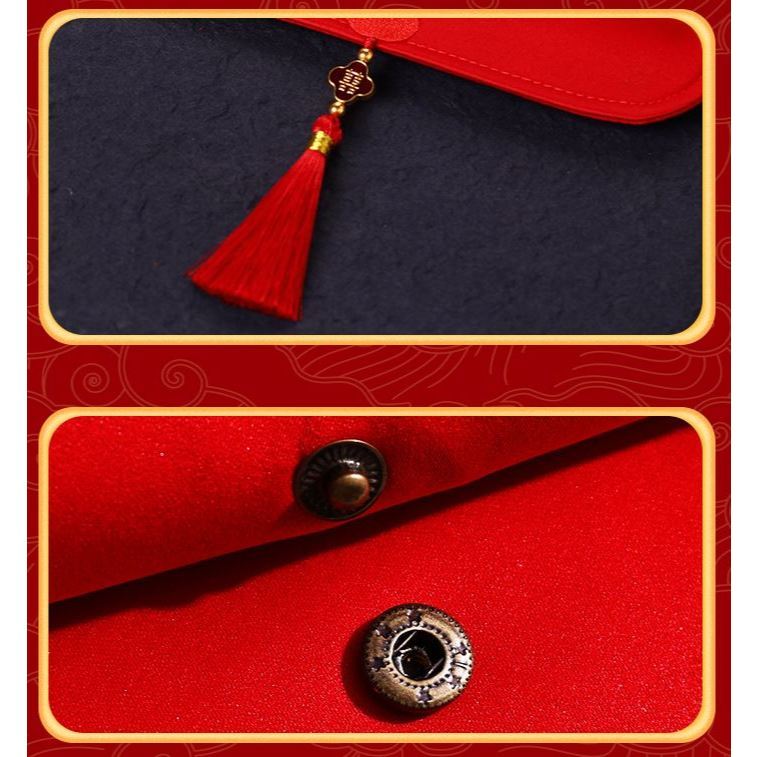 Brocade Embroidery Fabric Wedding Red Envelope Money Pocket Hongbao New Year's Blessing Bag Chinese Spring (3226L) - Image 9