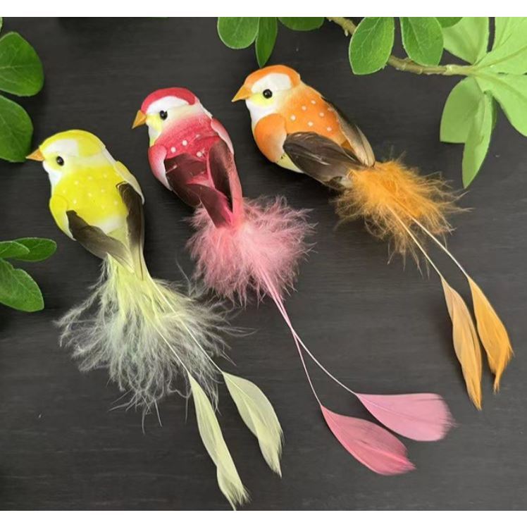 1pc Artificial Realistic Decorative Colourful Foam Feather Birds (3229L) - Image 3