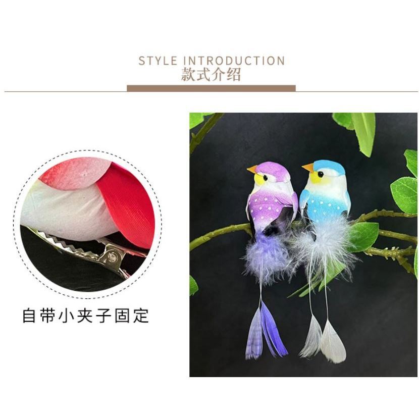 1pc Artificial Realistic Decorative Colourful Foam Feather Birds (3229L) - Image 5