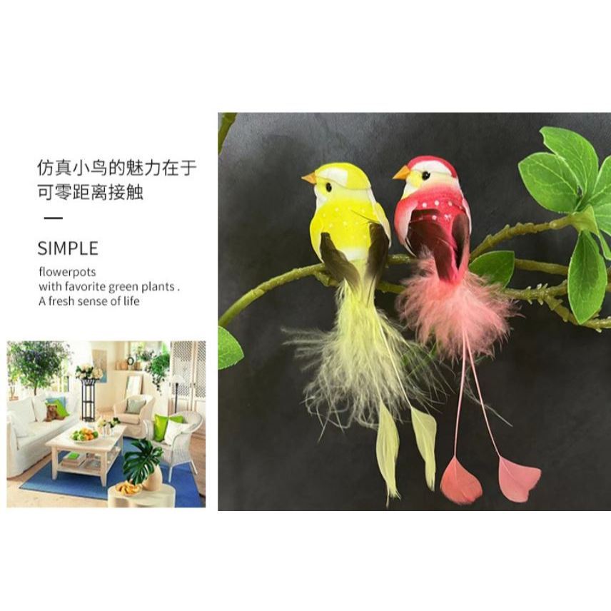 1pc Artificial Realistic Decorative Colourful Foam Feather Birds (3229L) - Image 8