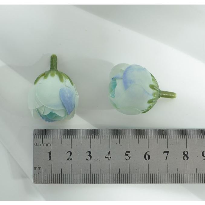 5pcs Mini Tea Bud 2cm Artificial Rose DIY Production Wrist Flower Material Accessories Straw Hat Hair Card Decor(3240L) - Image 2