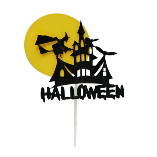 Halloween Cake Topper Happy Halloween Cake Topper Decorative Sign Party Decoration Supplies Cake Decorating (1342L) - Image 14