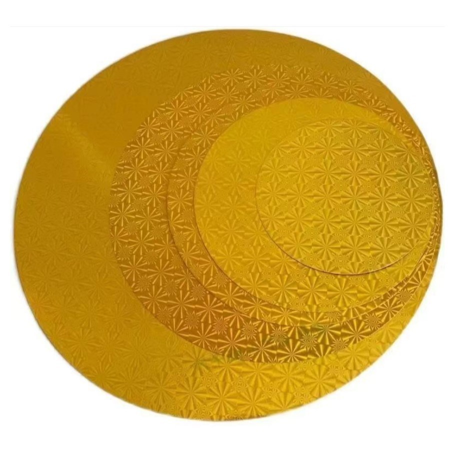 Gold laser-cut round paper card craft round bottom folding tower cardboard 金色镭射圆纸片卡手工圆底折塔纸板 (4037L) - Image 7