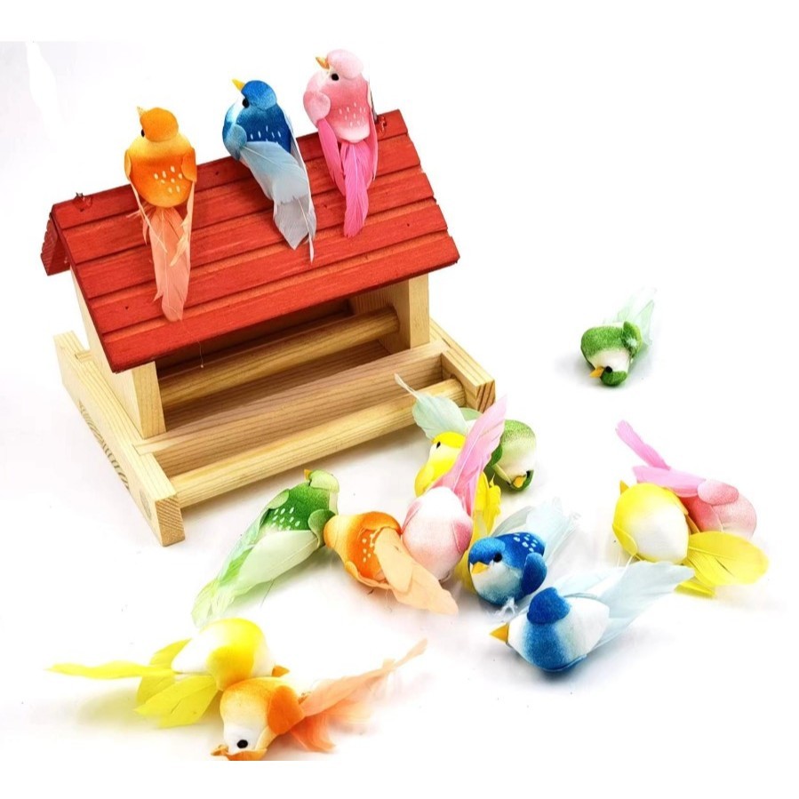 Artificial Foam Feather Birds Models Home Ornaments Garden Miniature (4041L) - Image 4