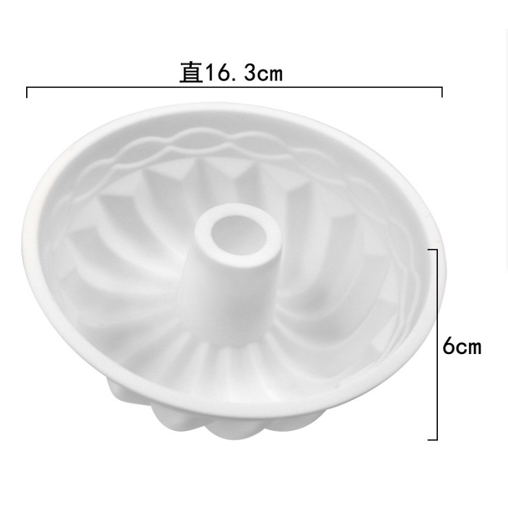 16.3cm Cake Mould Baking Pan, Silicone Ring Cake Mould, Reusable Baking Cups, Fluted Baking Moulds (3203L) - Image 4