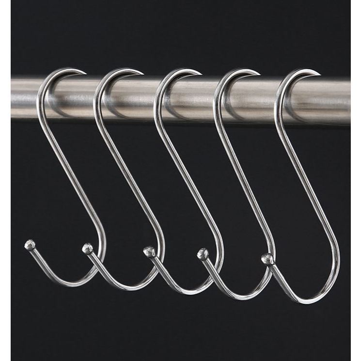 3pcs S-Shaped Hooks S Hook Hanging Hangers Kitchen Bathroom Storage for Bags Clothes Caps Towels Holders (3212L) - Image 4
