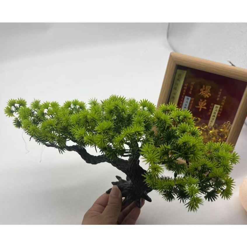 Mid-Autumn Festival Pine Tree and Moon Ornament Grand Master's Chair Teacup Teapot Ornament Folding Pagoda Decor (3253L) - Image 3