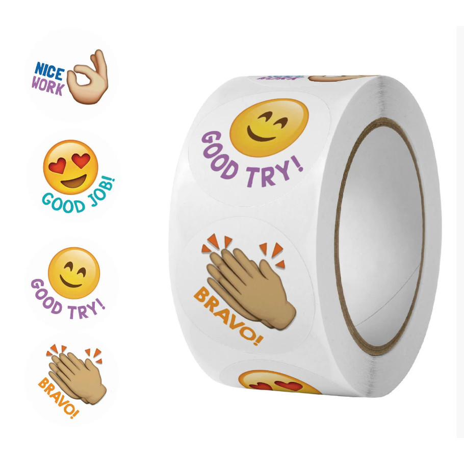 50-500pcs 8 Kinds of Expression Smiley Face Reward Stickers for Kids Game Toy Labels Festival Birthday可爱搞怪笑脸贴纸(2443L) - Image 10