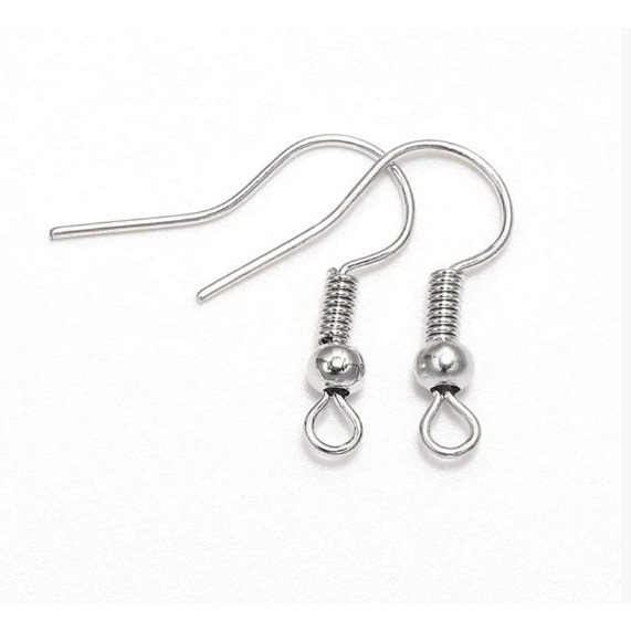10pcs 925 Sterling Silver Gold KC Gold DIY Earring Hooks Ball Jewelry Accessory Ear Wire(1904L) - Image 14