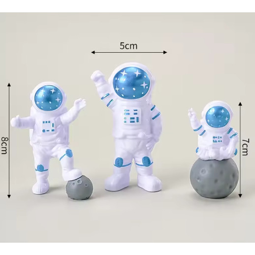 Astronaut Aeronautical Model Rocket Scene Space Shuttle Cake Decoration Moon Birthday Cake Topper Cake Decorating(977L) - Image 14