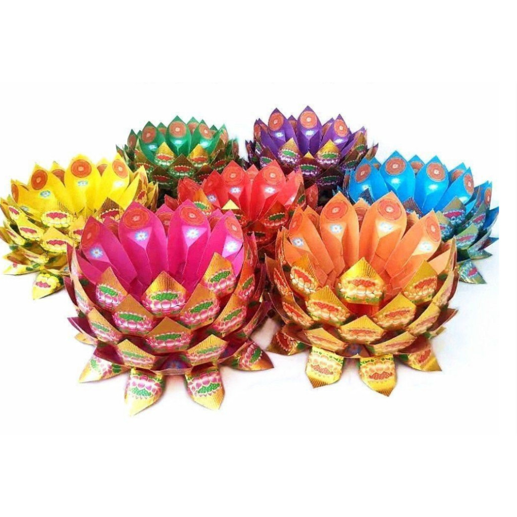 Hot stamping lotus petals, treasure bowl, lotus petals 烫金 莲花片三角片 折叠黄梨莲花纸聚宝盆莲花半成品 (4027L) - Image 7
