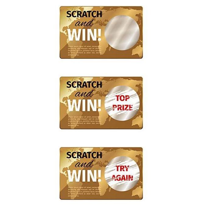 Round rectangle Scratch Off Stickers Surprise Labels Secret Code Cover Sticker Activity Card Self-Adhesive Sticker(3185L - Image 7