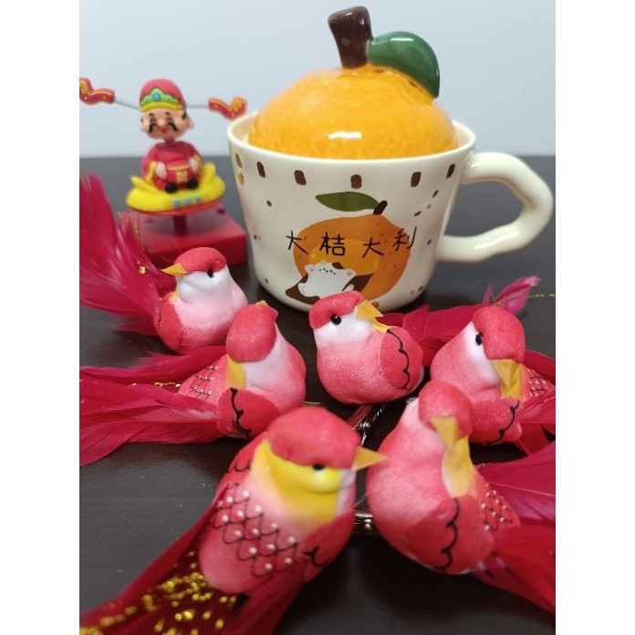 Foam Simulation Couple Birds Tree Ornament Artificial Feathers Multicolor Fake Bird Miniatures Garden Tree (4039L) - Image 5