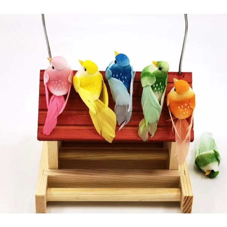 Artificial Foam Feather Birds Models Home Ornaments Garden Miniature (4041L) - Image 3