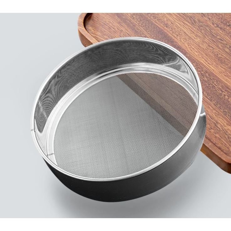 18cm Round Kitchen Mesh Flour Sifter Stainless Steel Flour Sieve Baking Tool Ultra-fine Strainer Sifters(3218L) - Image 3