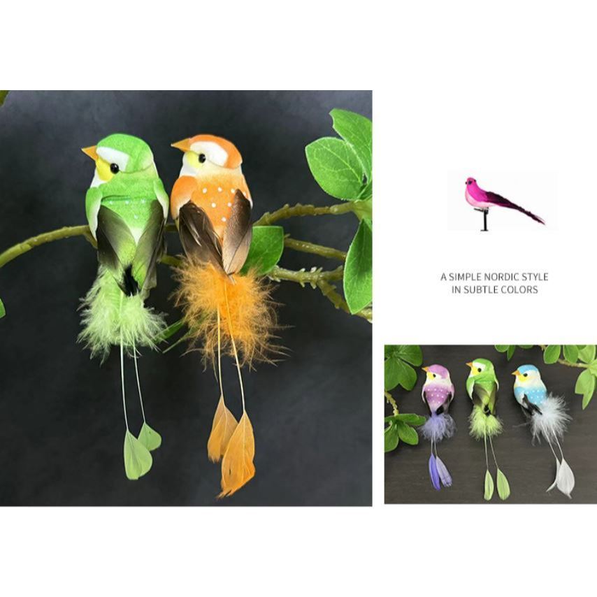 1pc Artificial Realistic Decorative Colourful Foam Feather Birds (3229L) - Image 9