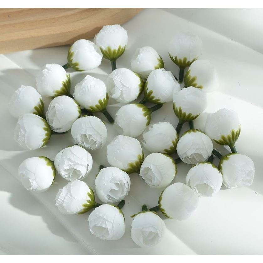 5pcs Mini Tea Bud 2cm Artificial Rose DIY Production Wrist Flower Material Accessories Straw Hat Hair Card Decor(3240L) - Image 6
