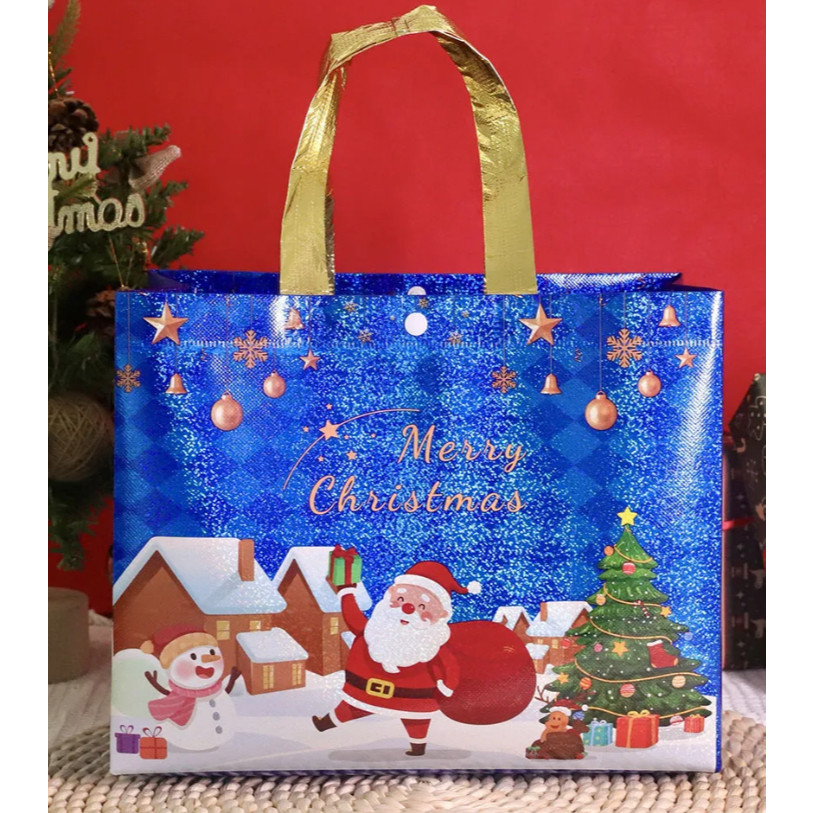 Christmas Pressed Non-woven Laminated Handheld Bags (4022L) - Image 11