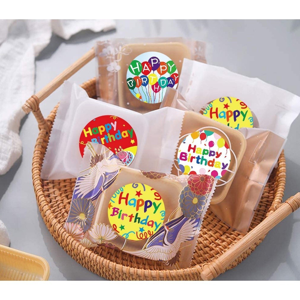 500pcs Adorable Round Happy Birthday Sticker In Designs Kawaii Stationery Cute Things Love 生日祝福贴纸 (2432L) - Image 3