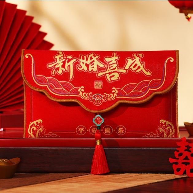 Chinese Wedding Red Envelopes with Pendant Spring Festival Red Pocket Lucky Money Hong Bao Card Envelope Wedding (3224L) - Image 12