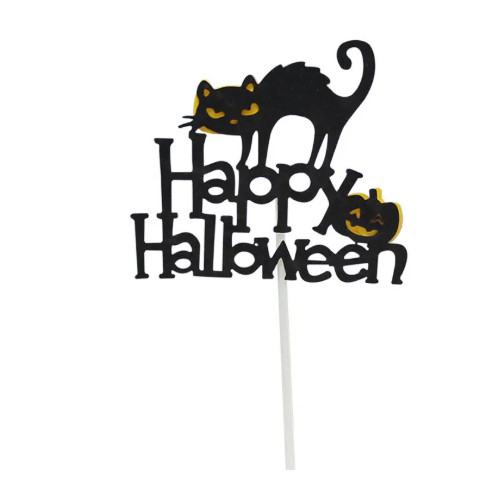 Halloween Cake Topper Happy Halloween Cake Topper Decorative Sign Party Decoration Supplies Cake Decorating (1342L) - Image 11