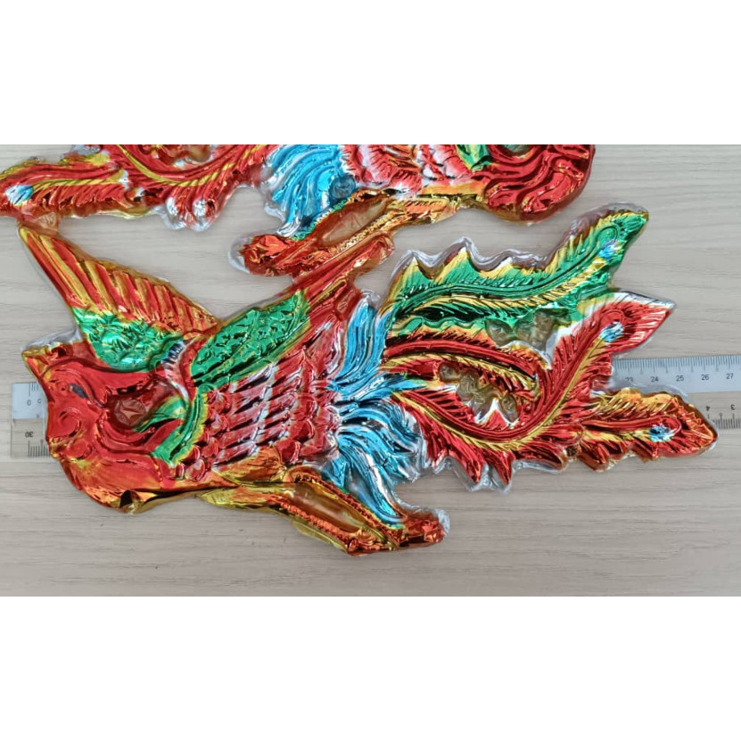 Plastic gold-plated dragon and phoenix pair, vacuum-formed colorful dragon and phoenix 塑料镀金对龙对凤 (4026L) - Image 8