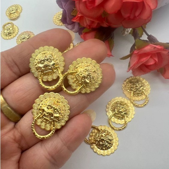 Gold and silver vault door springs, lion head handles, small pull rings, door and window 金银财库门弹簧狮子头拉手小拉环门窗配件 (4029L)