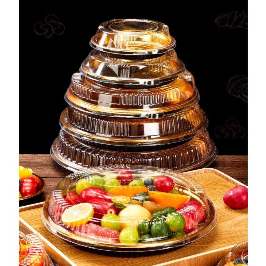 Disposable Fruit Snack Platter Environmentally Friendly Plastic PET Material Commercial Sushi Dish Sashimi (4042L) - Image 7