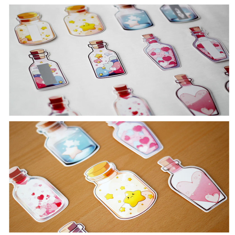 Style Bottle Teacher's Day Thanksgiving Flowers Gifts Square Cards Scratch Off Stickers Surprise Labels Secret Code4044L - Image 4