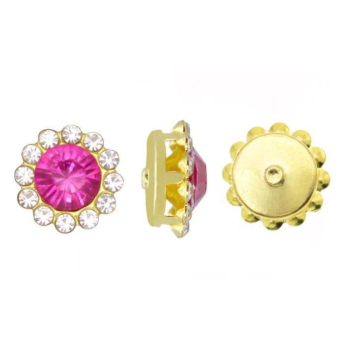 5pcs 10mm Flower Rhinestones Beads Jewelry Making Silver Gold Claw Flatback Crystal Cabochon Sew On Hair Clip (3241L) - Image 6