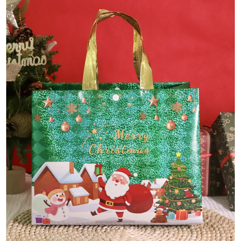 Christmas Pressed Non-woven Laminated Handheld Bags (4022L) - Image 14