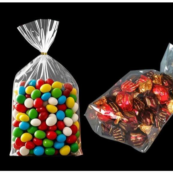 50pcs Transparent Pocket Candy Cookies Children's Day Party Snack Gift Bags Chocolate Plastic Bag OPP Popcorn Pack(3201L - Image 2