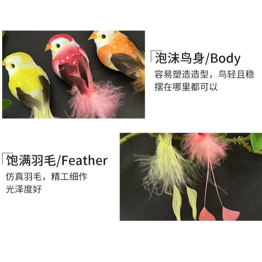 1pc Artificial Realistic Decorative Colourful Foam Feather Birds (3229L) - Image 7