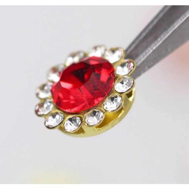 5pcs 10mm Flower Rhinestones Beads Jewelry Making Silver Gold Claw Flatback Crystal Cabochon Sew On Hair Clip (3241L) - Image 5