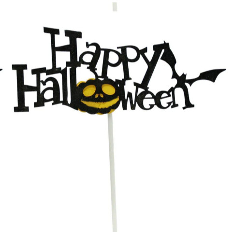 Halloween Cake Topper Happy Halloween Cake Topper Decorative Sign Party Decoration Supplies Cake Decorating (1342L) - Image 13
