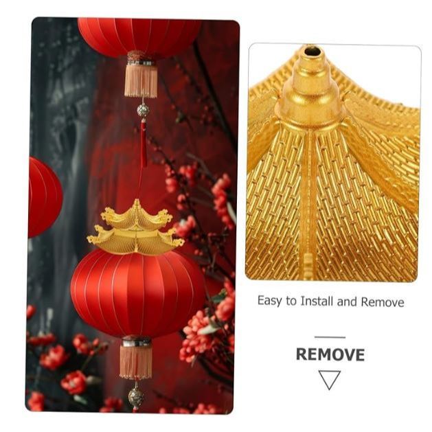 Lantern Cover Accessories Oriental DIY Caps Palace Lantern Topper Replacement Canopy for Home Decor (3183L) - Image 3