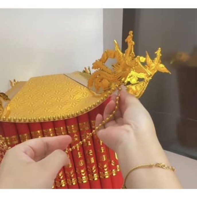 Plastic Golden Dragon and Phoenix Double-Sided 3D Ornament 塑料金龙凤凰双面立体摆件 (4032L) - Image 7
