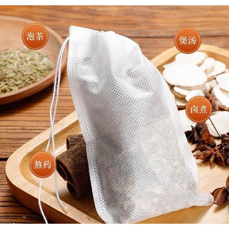 100Pcs Tea Filter Bags, Disposable Tea Bags Drawstring Empty Tea Infuser Seal Filter Tea Bags for Loose Leaf Tea (3202L) - Image 4