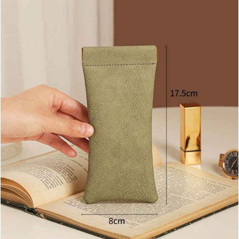 Glasses Bag Sunglasses men's and women's Storage Set Elastic Plate Mouth Automatic Closing Glasses Storage Bag (4047L) - Image 12