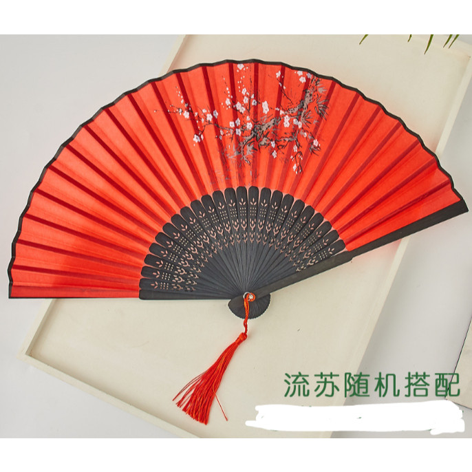 Classical Plastic Folding Fan Chinese Style Retro Hand Held Fan Floral Dance Performances Custom Fan Wedding (2839L) - Image 12