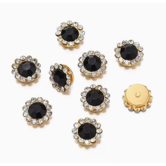 5pcs 10mm Flower Rhinestones Beads Jewelry Making Silver Gold Claw Flatback Crystal Cabochon Sew On Hair Clip (3241L) - Image 7