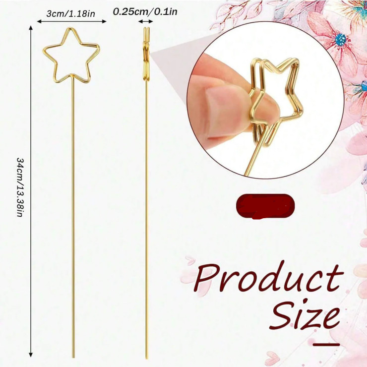 1pc art card holder metal postcard clip flower shop special card gold-plated flower for party decoration(1017L) - Image 7