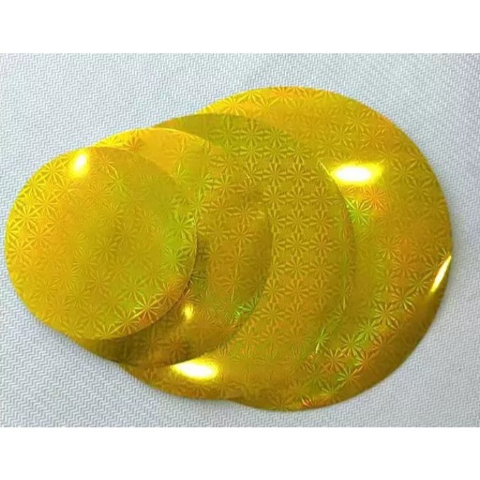 Gold laser-cut round paper card craft round bottom folding tower cardboard 金色镭射圆纸片卡手工圆底折塔纸板 (4037L) - Image 10