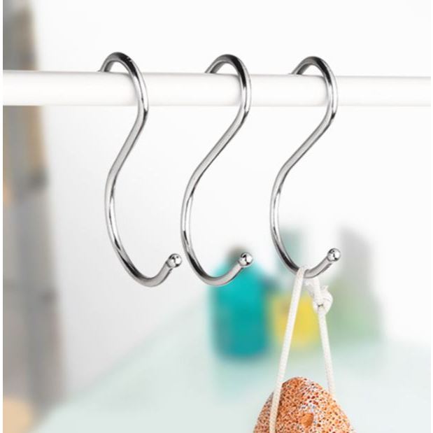 3pcs S-Shaped Hooks S Hook Hanging Hangers Kitchen Bathroom Storage for Bags Clothes Caps Towels Holders (3212L) - Image 5