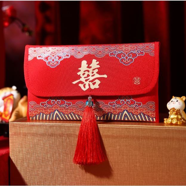 Chinese Wedding Red Envelopes with Pendant Spring Festival Red Pocket Lucky Money Hong Bao Card Envelope Wedding (3223L) - Image 10